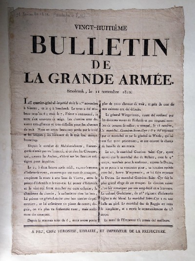 Single printed page of text in French