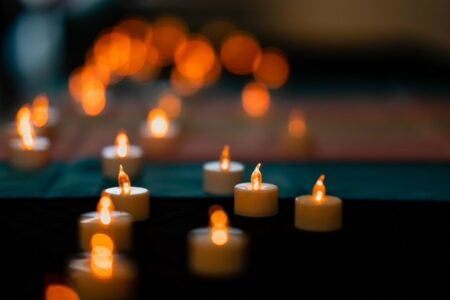Flickering candles