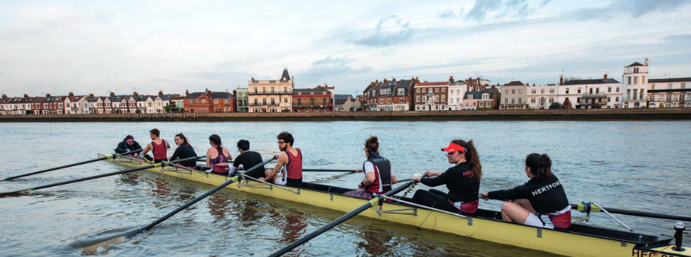 Hertford crew on the River Thames