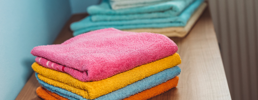 a stack of towels
